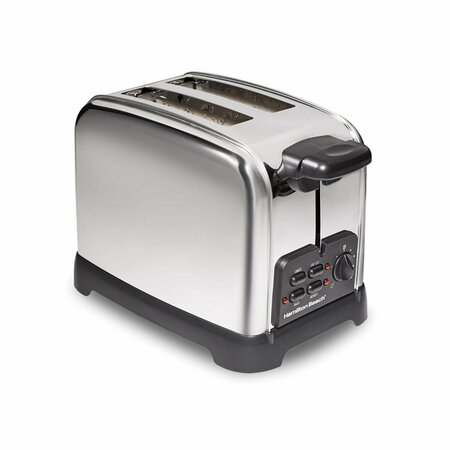 RAZOREDGE 7.63 x 6.89 x 11.1 in. Stainless Steel 2 Slot Toaster, Black & Silver RA2515657